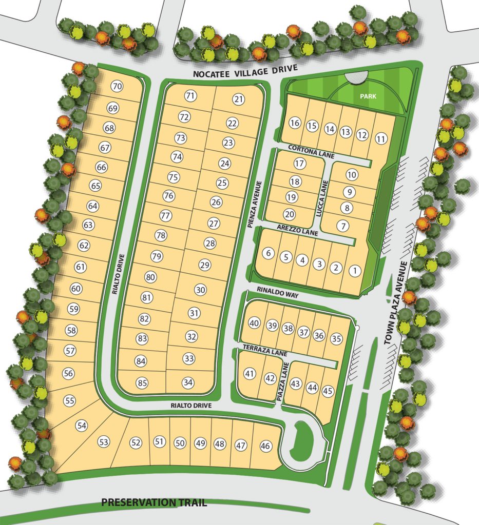 Siena Will Feature 85 New Home Lots in Heart of Nocatee - Siena map ICIzed1 Siena Sitemap